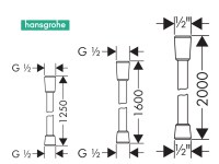 MEDIDAS FLEXO DUCHA ISIFLEX HANSGROHE